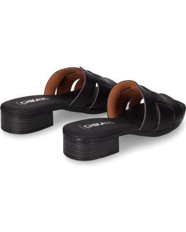 CHIKA10 ST FIORE 5600 BLACK FLAT SANDAL NEGRO-BLACK