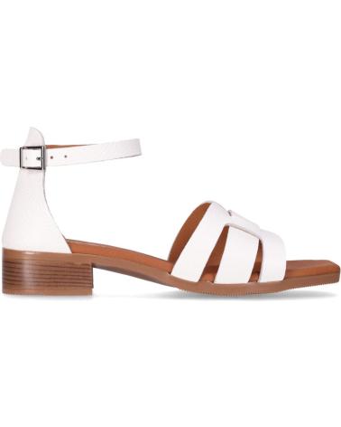 CHIKA10 FIORE 5601 WHITE ANKLE STRAP SANDALS BLANCO-WHITE