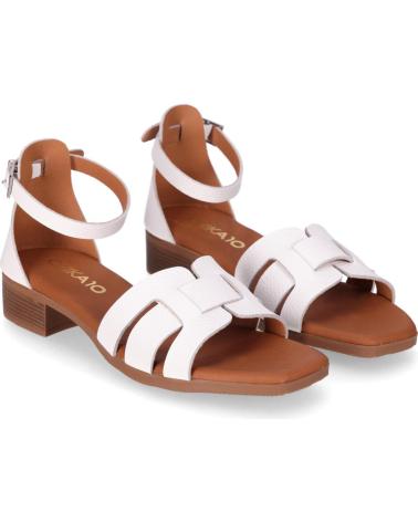 CHIKA10 FIORE 5601 WHITE ANKLE STRAP SANDALS BLANCO-WHITE