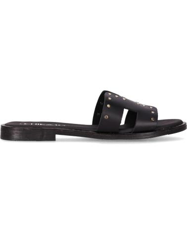 CHIKA10 MUSAKA 5576 BLACK FLAT SANDALS WITH STUDS NEGRO-BLACK