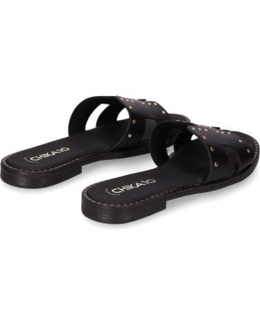 CHIKA10 MUSAKA 5576 BLACK FLAT SANDALS WITH STUDS NEGRO-BLACK