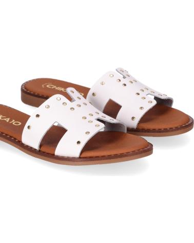 SANDÁLIAS RASTEIRAS CHIKA10 MUSAKA 5576 BRANCAS COM TACHAS BLANCO-WHITE