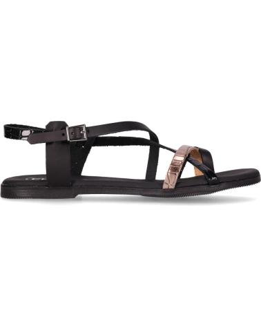 SANDÁLIAS CHIKA10 MARQUESA 5556 PRETO COM TIRAS COMBINADAS NEGRO-BLACK