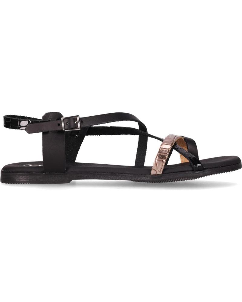 SANDÁLIAS CHIKA10 MARQUESA 5556 PRETO COM TIRAS COMBINADAS NEGRO-BLACK