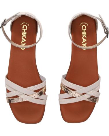 SANDÁLIA RASTEIRA CHIKA10 MARQUESA 5554 GELO-NEVE COM TIRAS CRUZADAS HIELO-SNOW
