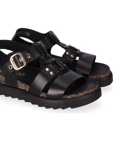 SANDALE PLATE STYLE PÊCHEUR CHIKA10 ATUNEZ 03 NOIR NEGRO-BLACK