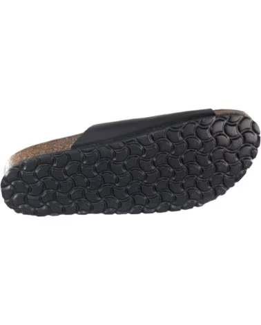 SEVILLAS SANDALE BIO 6091 EN CUIR NAPPA NOIR NEGRO