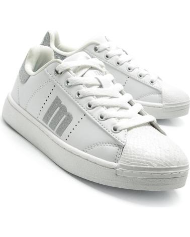 BASKETS MTNG 49100 BLANCHES AVEC DÉTAILS ARGENTÉS BLANCO
