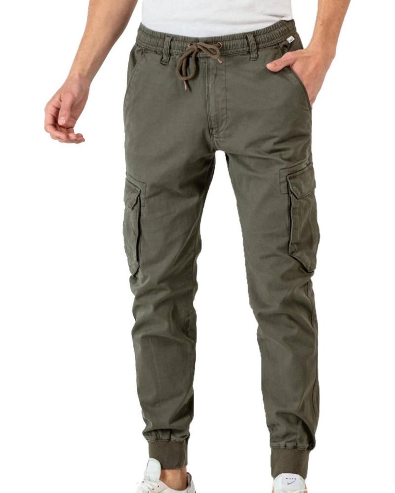 REELL REFLEX RIB - CALÇA JOGGER CARGO VERDE VERDE