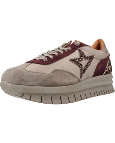 CETTI 170097 MARROM BEGE COM PLATAFORMA E DETALHE DE ESTAMPA ANIMAL PRINT BEIGE
