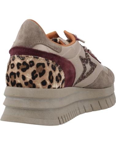 CETTI 170097 MARROM BEGE COM PLATAFORMA E DETALHE DE ESTAMPA ANIMAL PRINT BEIGE