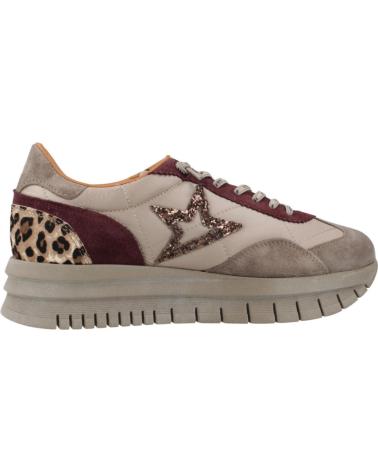 CETTI 170097 MARROM BEGE COM PLATAFORMA E DETALHE DE ESTAMPA ANIMAL PRINT BEIGE