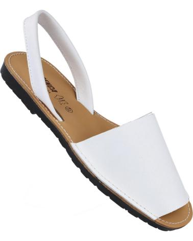 L&R SHOES WEISSE OFFENE SANDALEN BLANCO