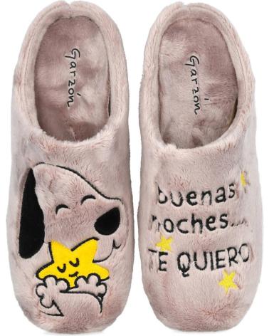 CHINELOS DE CASA GARZON SNOOPY PARA MULHER - ROSA ROSA