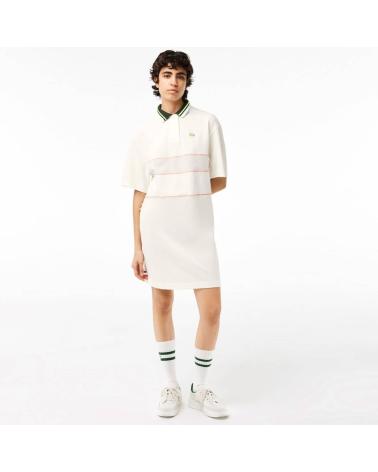 LACOSTE VESTIDO POLO HEC DE ALGODÓN ECOLÓGICO MULTICOLOR