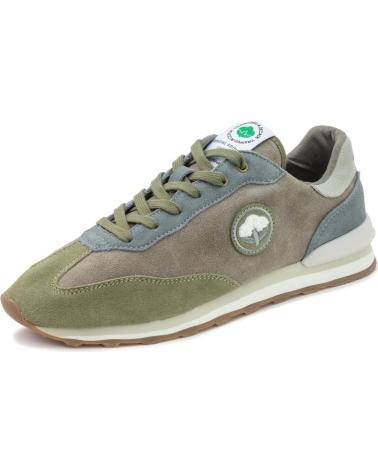 NATURAL WORLD ZAPATILLA DE HOMBRE COMBINADA DE PIEL ADAL 9014H 53 CASTANO