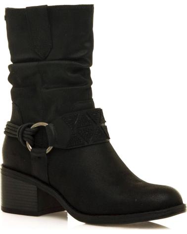 MTNG 54666 BOTAS ESTILO BIKER PRETAS COM FIVELA METÁLICA NEGRO