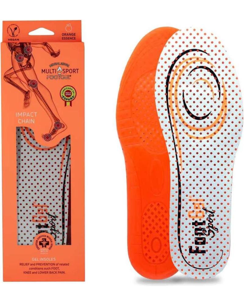FOOTGEL PLANTILLAS DE GEL SPORT USO DIARIO HOMBRE PACK 1 UND CONFORT BLANCO
