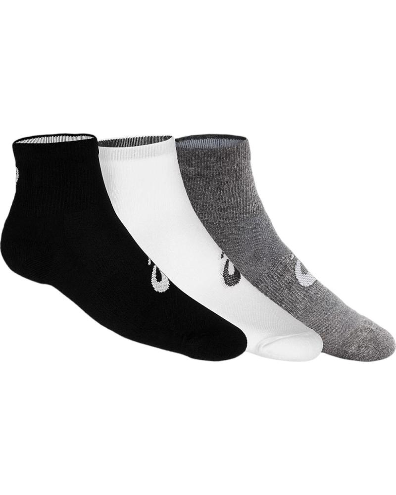 ASICS CALCETINES 3PPK QUARTER 3-PAR BLANCO GRIS NEGRO 155205-0701 MULTICOLOR