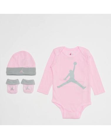 JORDAN JUMPMAN BODY-SET (3-TEILIG) ROSA GRAU MJ0263-A9Y MULTICOLOR