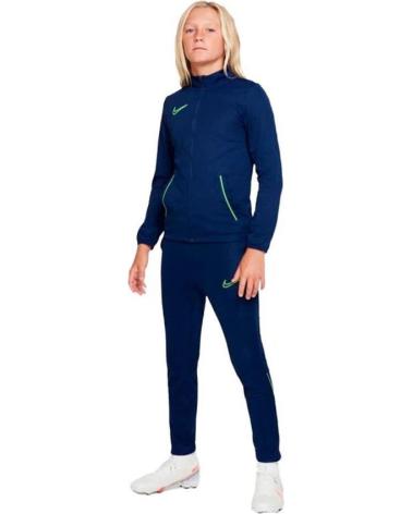 TUTA NIKE DRI-FIT ACADEMY 21 K BLU MARINO/VERDE (CW6133-492) AZUL MARINO