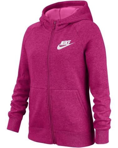 CAMISOLA COM CAPUZ NIKE SPORTSWEAR FULL ZIP FÚCSIA (BV2712-615) ROSA