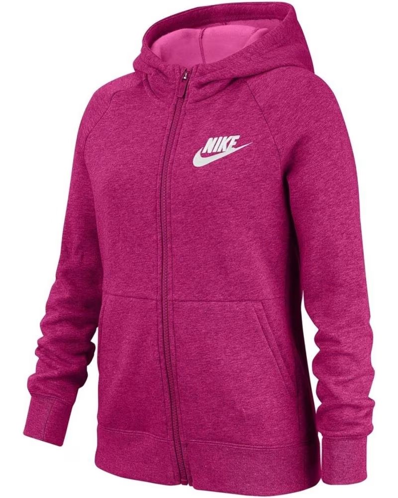 FELPA CON CAPPUCCIO NIKE SPORTSWEAR FULL ZIP FUCSIA (BV2712-615) ROSA