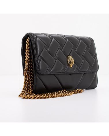 KURT GEIGER LONDON KENSINGTON CAIN CROSSBODY WALLET BLACK BLACK00