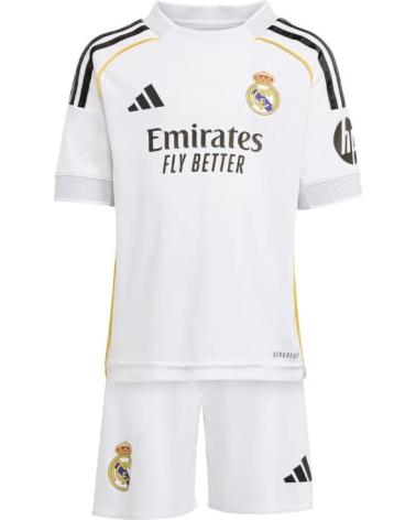 ADIDAS MINIKIT 1ª EQUIPACIÓN REAL MADRID BEBÉ JR BLANCO (TALLA 25-26) BLANCO