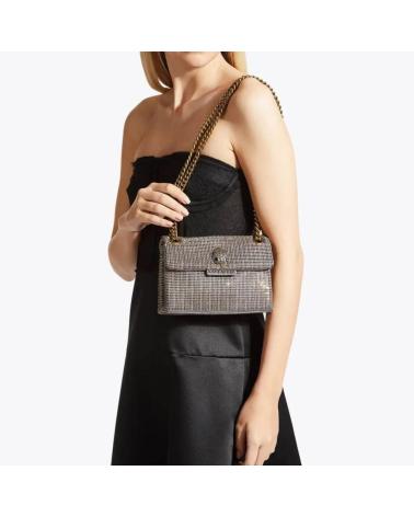 BOLSO BANDOLERA KURT GEIGER LONDON FABRIC MINI KENSINGTON ORO BEIGE BEIGE40