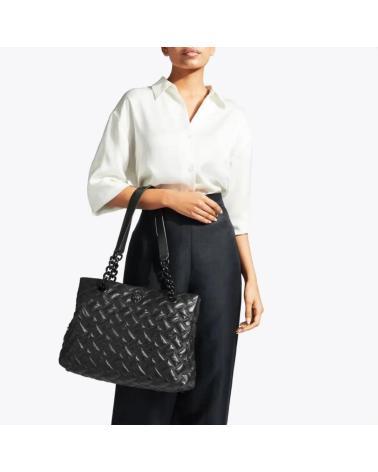 KENSINGTON QUILTED TOTE BAG BLACK - KURT GEIGER LONDON BLACK00