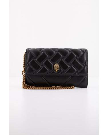 KURT GEIGER LONDON KENSINGTON CAIN CROSSBODY WALLET BLACK BLACK00