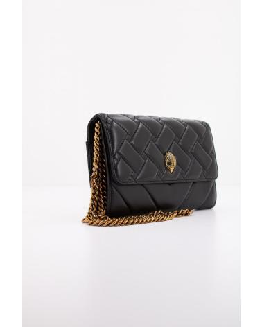 KURT GEIGER LONDON KENSINGTON CAIN CROSSBODY WALLET BLACK BLACK00