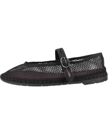 FLABELUS ISABELLA BLACK BALLERINA FLAT BLACK