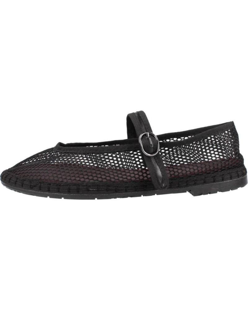 FLABELUS ISABELLA BLACK BALLERINA FLAT BLACK