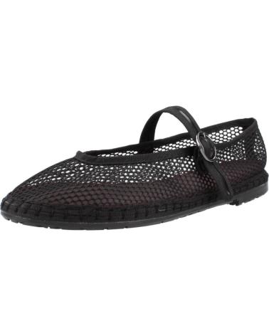 FLABELUS ISABELLA BLACK BALLERINA FLAT BLACK