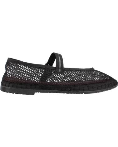 FLABELUS ISABELLA BLACK BALLERINA FLAT BLACK