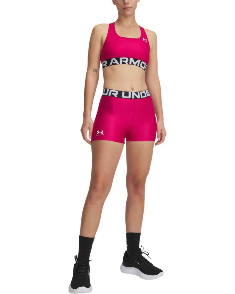 UNDER ARMOUR SHORTS MUJER HEATGEAR 1383629 ROSA