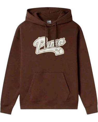 SUDADERA CON CAPUCHA PUMA SCRIPT HOODIE 686903-65 MARRÓN MARRON