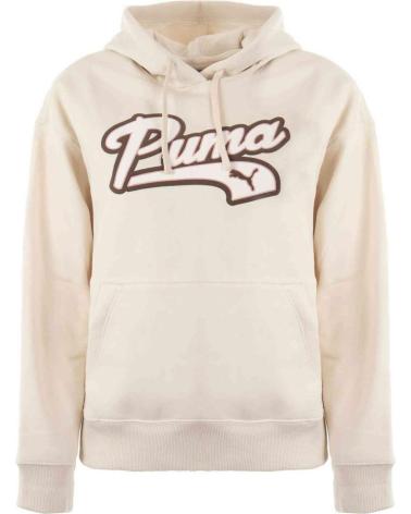 SUDADERA CON CAPUCHA PUMA SCRIPT HOODIE 686903-87 BEIGE BEIGE