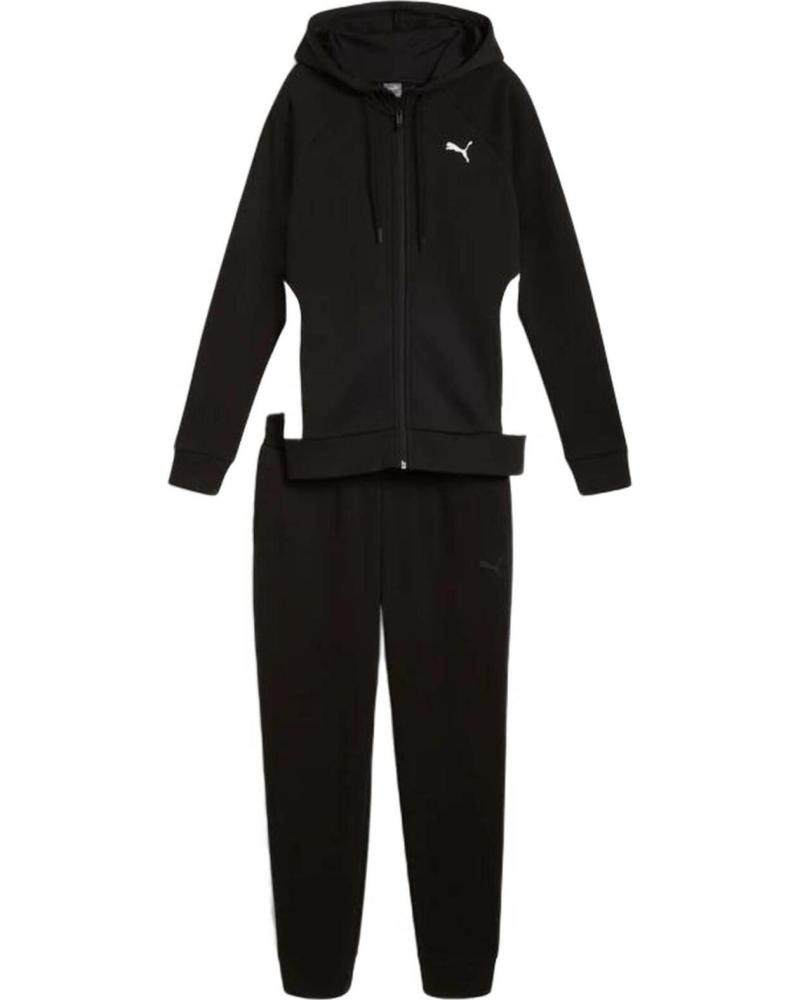 PUMA CLASSIC HOODED TRAININGSANZUG 683035-01 SCHWARZ MIT WEISS NEGRO BLANCO