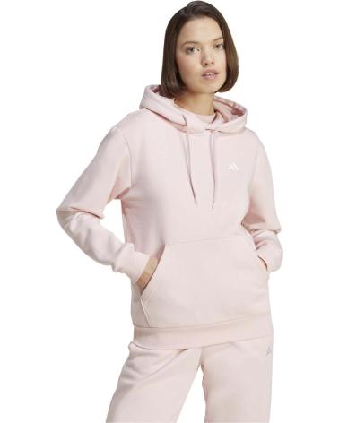 ADIDAS ESSENTIALS SMALL LOGO IY1649 : SWEAT À CAPUCHE ROSE ROSA