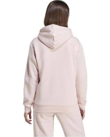ADIDAS ESSENTIALS SMALL LOGO IY1649: PINK HOODED SWEATSHIRT ROSA