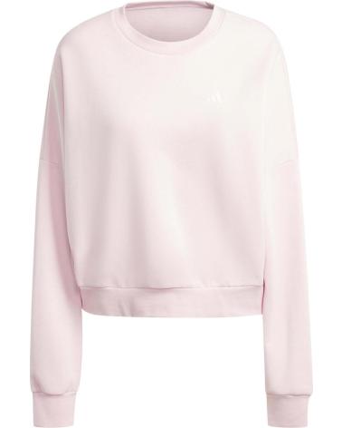 -ADIDAS-FELPA ADIDAS W SL FC SWT ROSA SANPIN-WHITE GIROCOLLO-SANPIN-WHITE