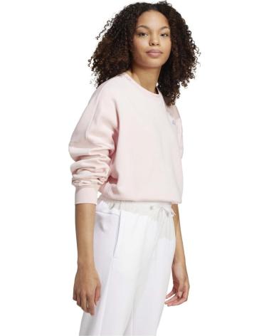FELPA ADIDAS W SL FC SWT ROSA SANPIN-WHITE GIROCOLLO SANPIN-WHITE