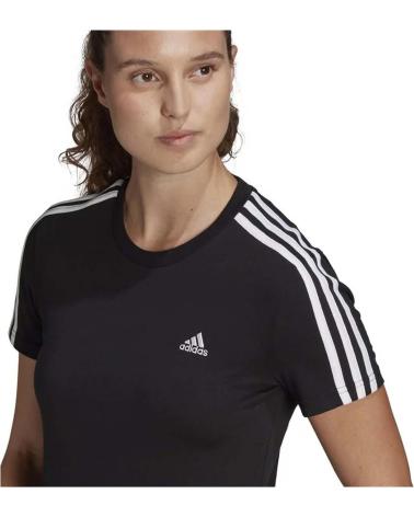 ADIDAS CAMISETA NEGRA W ES T CON RAYAS GL0784 NEGRO