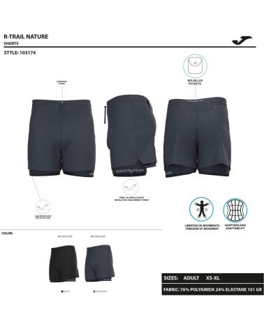 JOMA SHORTS WITH INNER TIGHTS 103174-150 GREY GRIS