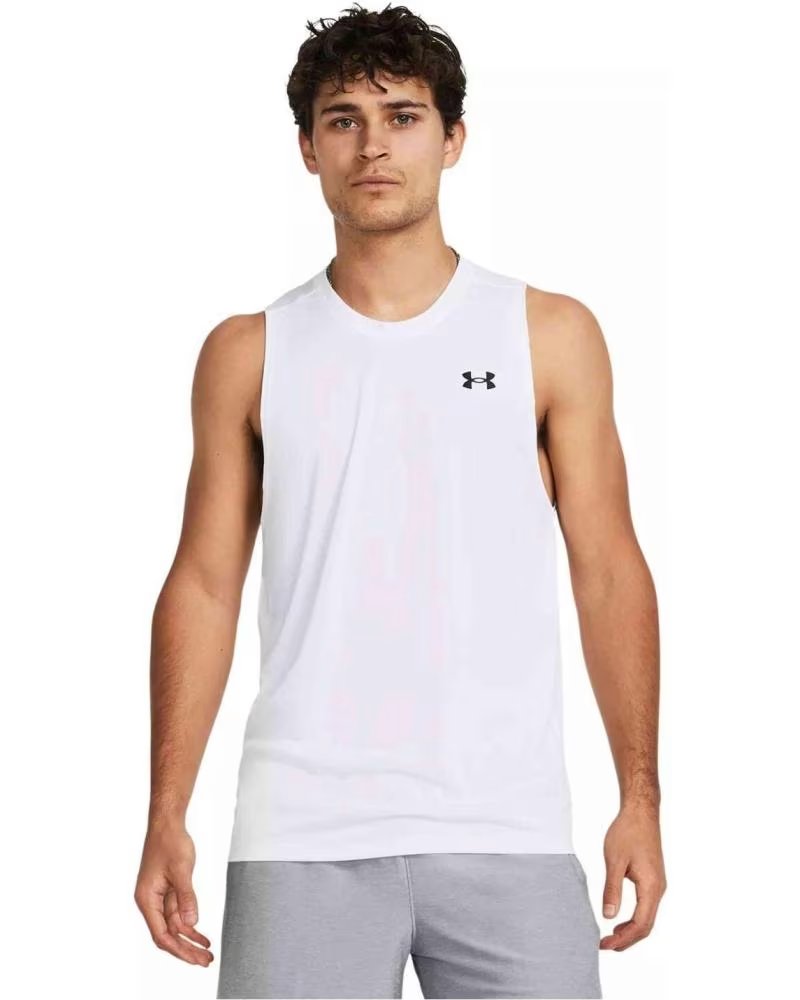 UNDER ARMOUR Camiseta Tech Tank Blanco 1382795-100 Hombre Tirantes BLANCO
