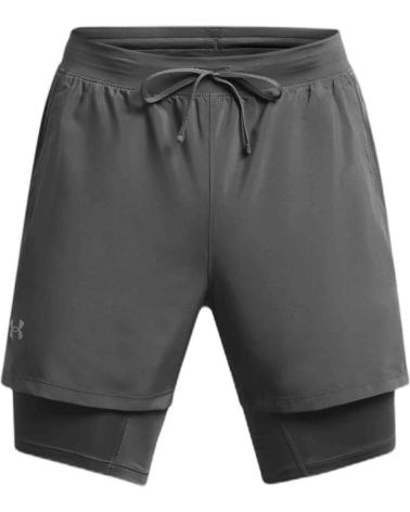 SHORT DE RUNNING 2 EN 1 UNDER ARMOUR GRIS GRIS