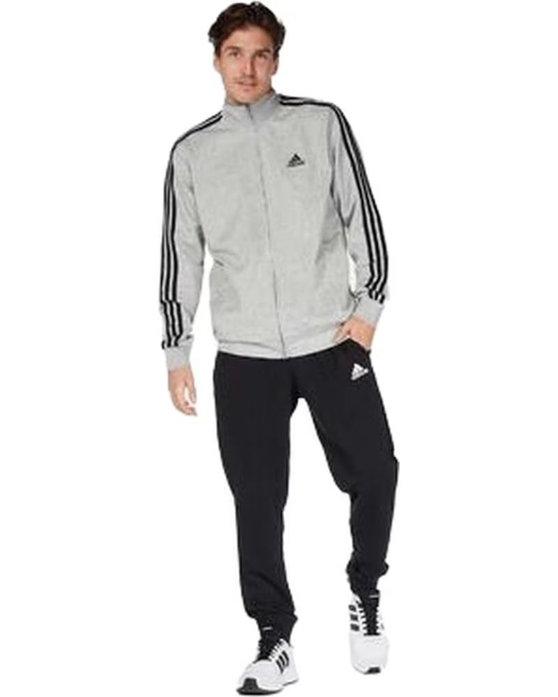 AGASALHO ADIDAS 3 LISTRAS FT TT TS IC6748 CINZA E PRETO NEGRO